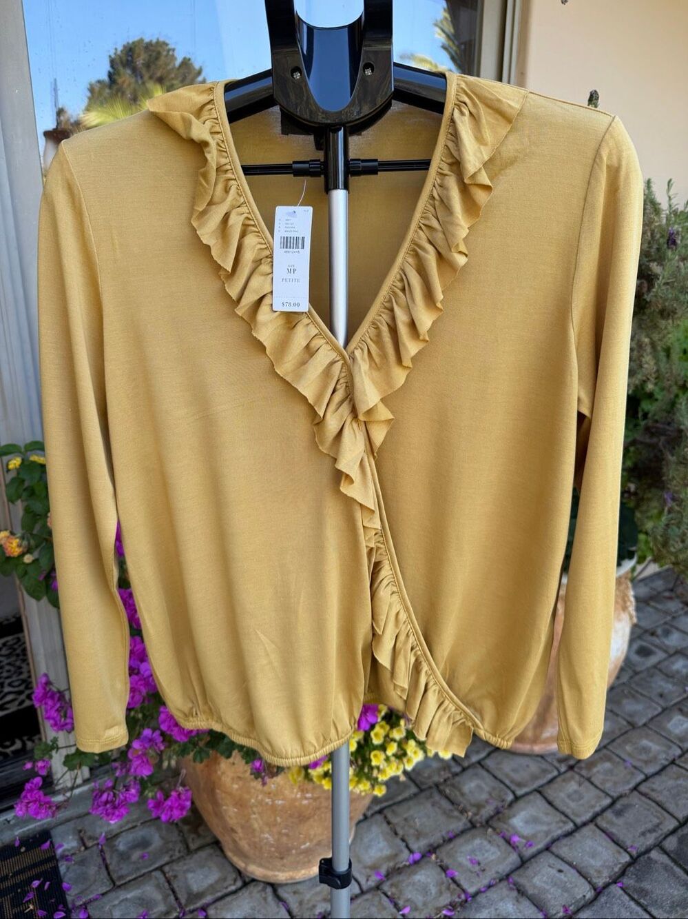 NWT Anthropologie faux wrap top